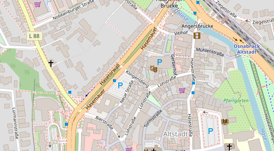 Friseur auf Satellitenbild