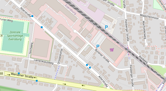 Friseur auf Satellitenbild