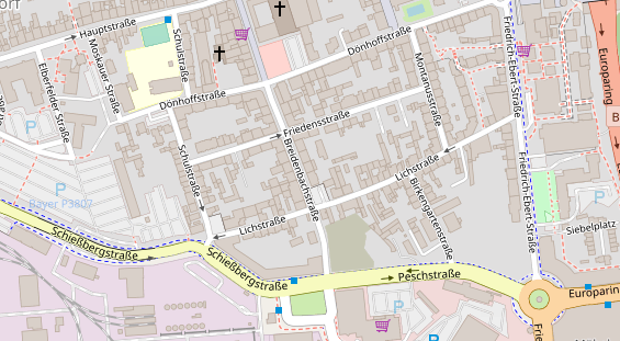 Friseur auf Satellitenbild