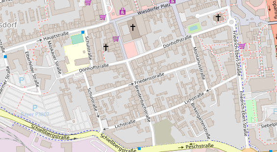 Friseur auf Satellitenbild