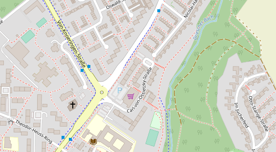 Friseur auf Satellitenbild