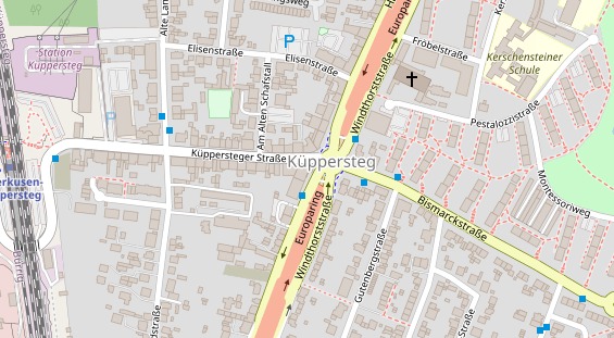 Friseur auf Satellitenbild