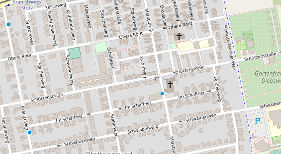 Friseur auf Satellitenbild