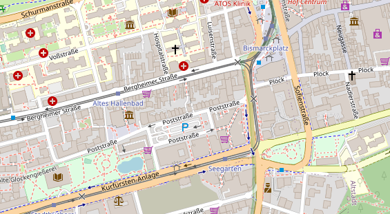 Friseur auf Satellitenbild