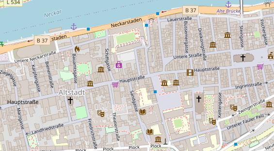 Friseur auf Satellitenbild