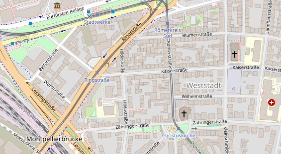 Friseur auf Satellitenbild