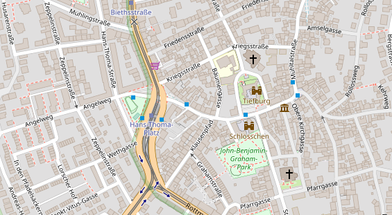 Friseur auf Satellitenbild