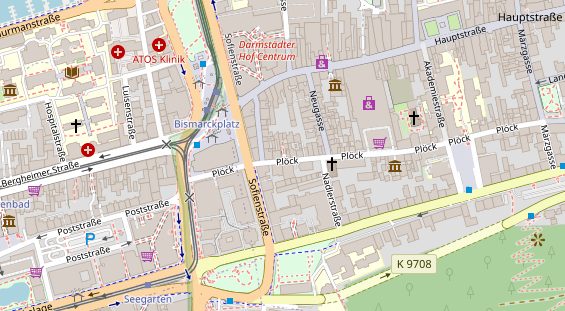 Friseur auf Satellitenbild