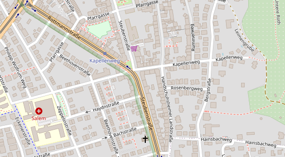 Friseur auf Satellitenbild