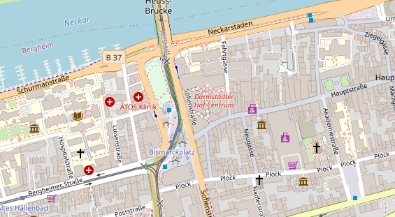 Friseur auf Satellitenbild