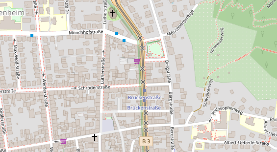 Friseur auf Satellitenbild