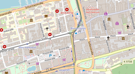 Friseur auf Satellitenbild