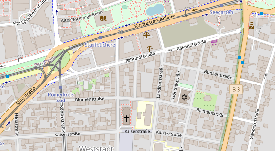 Friseur auf Satellitenbild