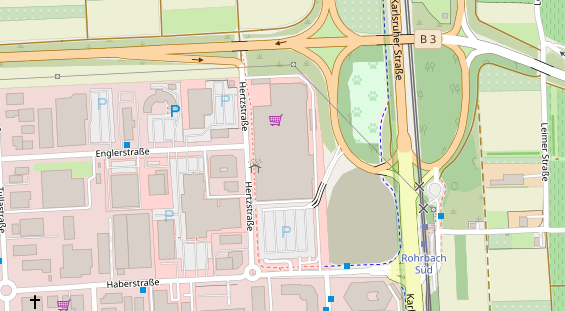 Friseur auf Satellitenbild