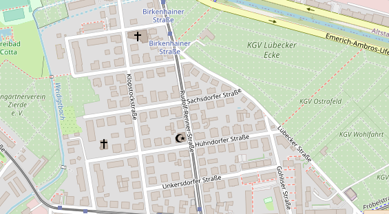 Friseur auf Satellitenbild