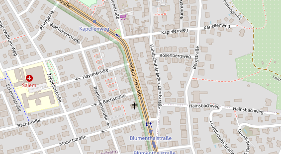 Friseur auf Satellitenbild