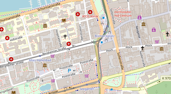 Friseur auf Satellitenbild