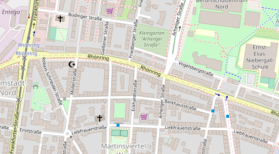 Friseur auf Satellitenbild