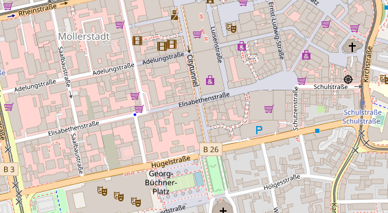 Friseur auf Satellitenbild