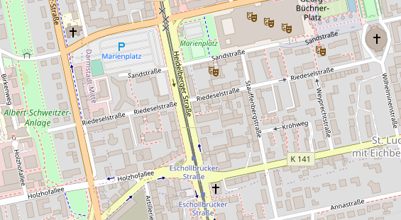 Friseur auf Satellitenbild