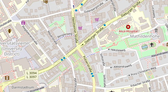 Friseur auf Satellitenbild