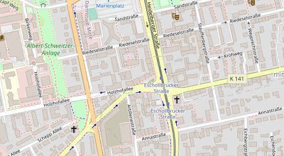 Friseur auf Satellitenbild