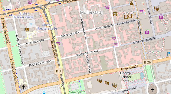 Friseur auf Satellitenbild