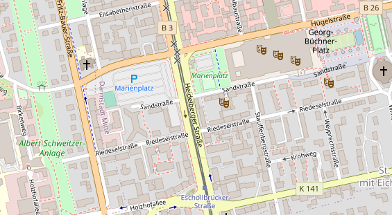 Friseur auf Satellitenbild