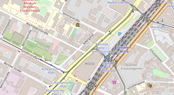 Friseur auf Satellitenbild