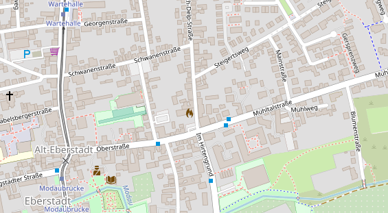 Friseur auf Satellitenbild