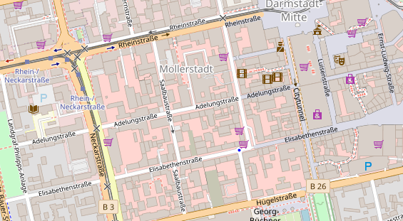 Friseur auf Satellitenbild