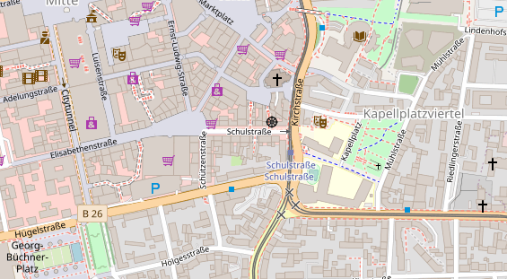 Friseur auf Satellitenbild