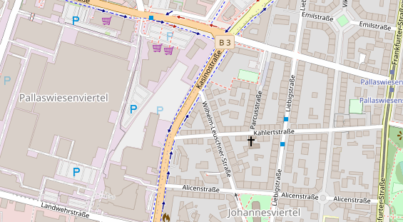 Friseur auf Satellitenbild