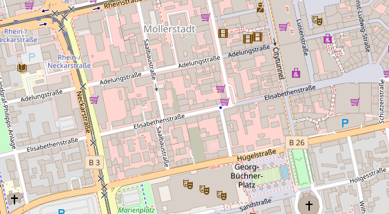 Friseur auf Satellitenbild