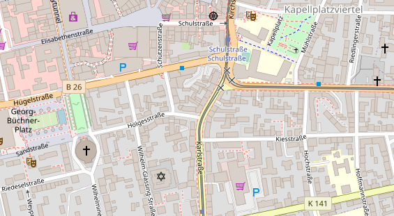 Friseur auf Satellitenbild