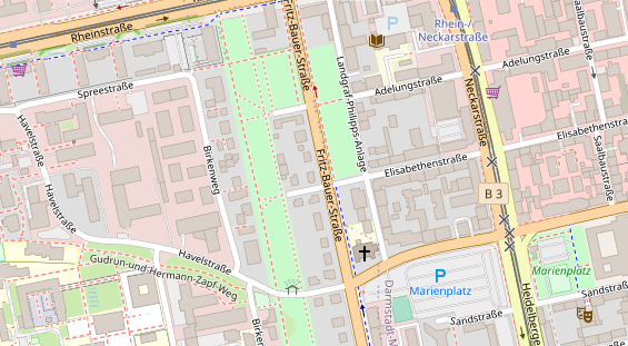 Friseur auf Satellitenbild