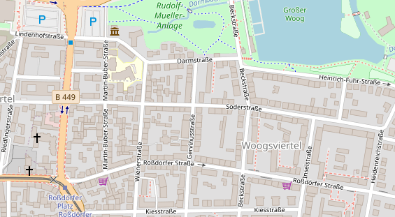 Friseur auf Satellitenbild