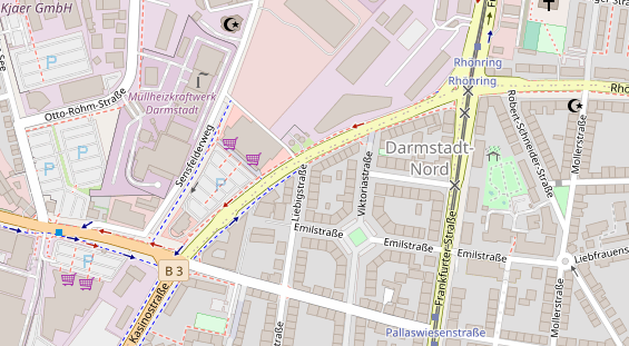 Friseur auf Satellitenbild