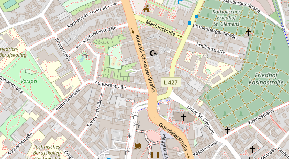 Friseur auf Satellitenbild