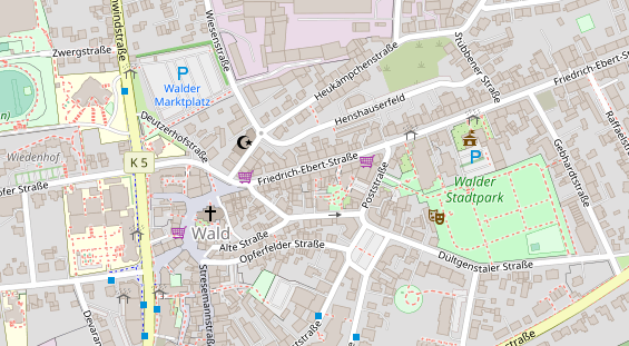 Friseur auf Satellitenbild