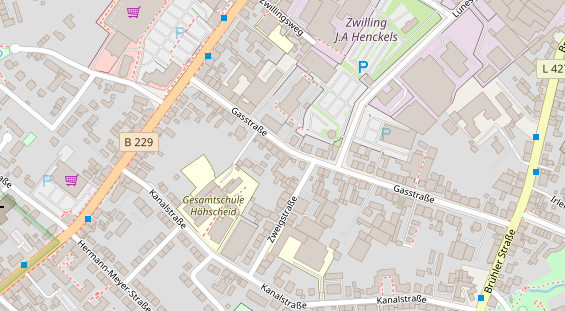 Friseur auf Satellitenbild