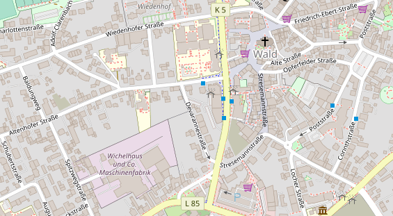 Friseur auf Satellitenbild