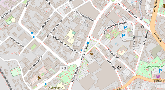 Friseur auf Satellitenbild