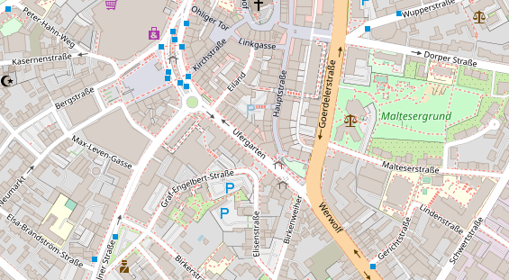 Friseur auf Satellitenbild