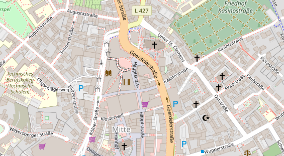 Friseur auf Satellitenbild