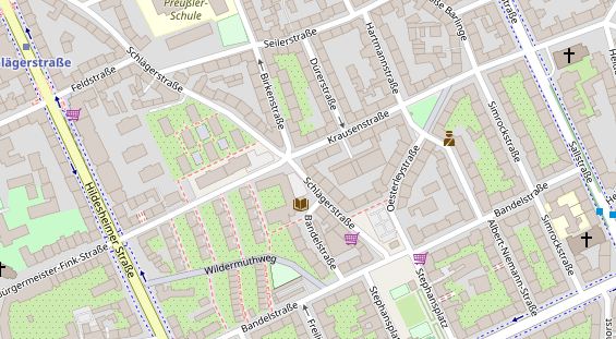 Friseur auf Satellitenbild