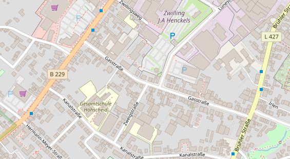 Friseur auf Satellitenbild