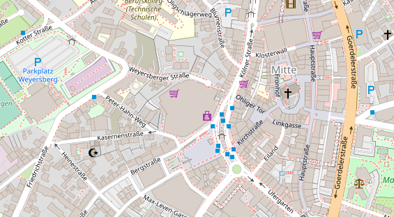 Friseur auf Satellitenbild