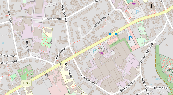 Friseur auf Satellitenbild