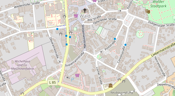 Friseur auf Satellitenbild